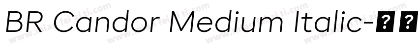 BR Candor Medium Italic字体转换